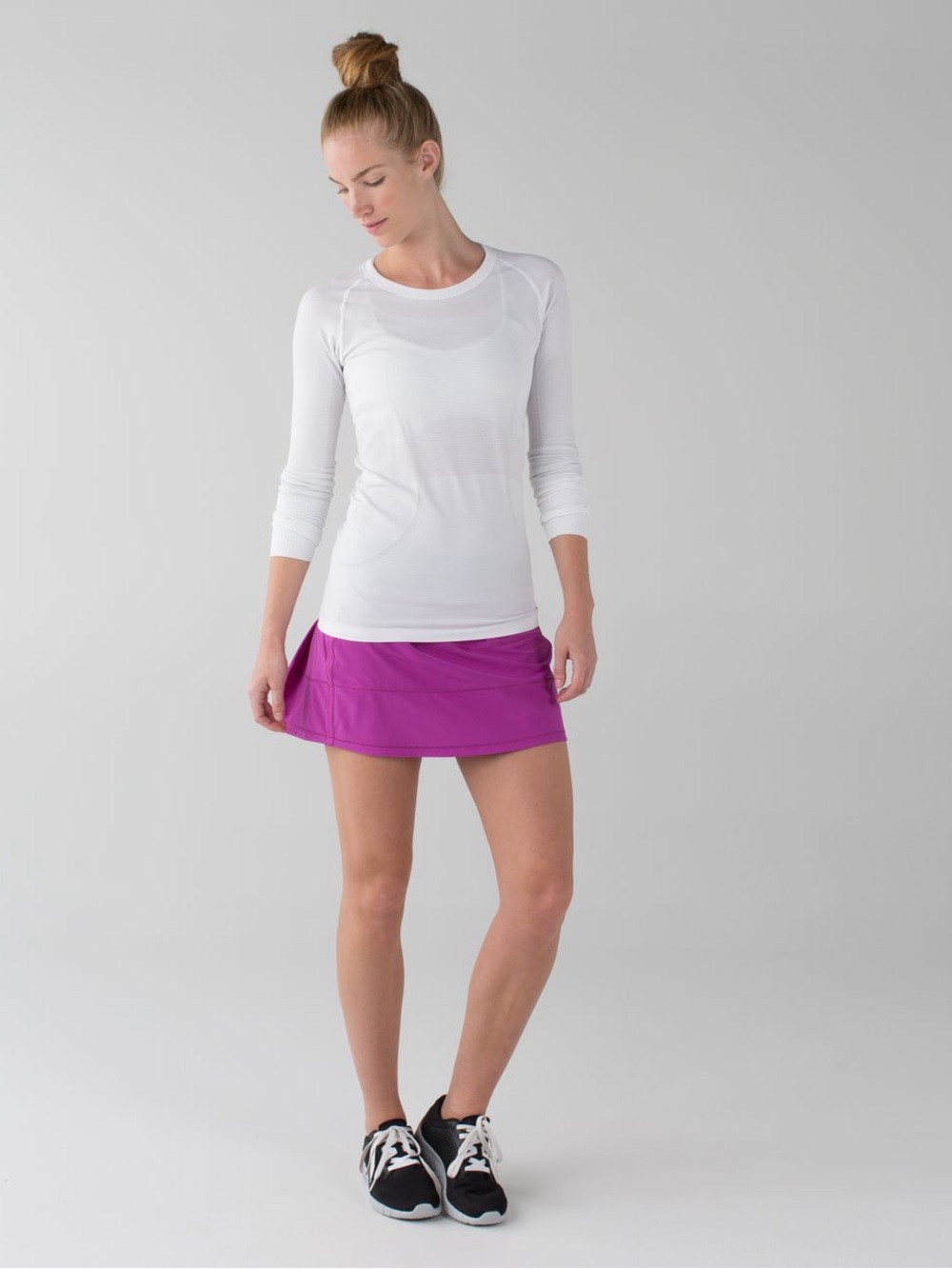 lululemon athletica Magenta Skort with Striped Waistband